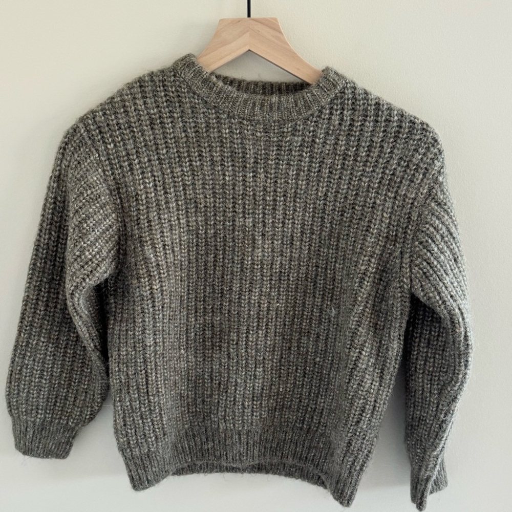 Zara Kids Cozy Gray Knit Sweater